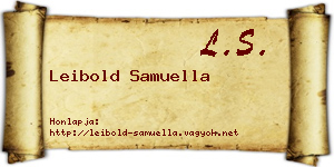 Leibold Samuella névjegykártya